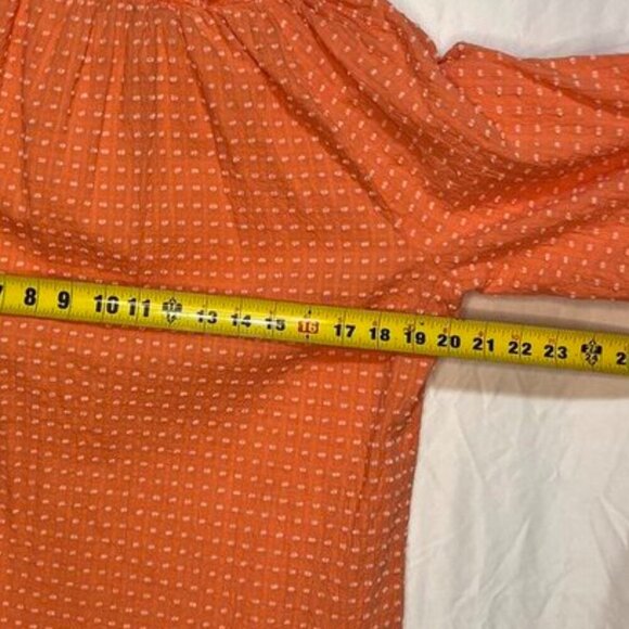 LOFT Clip Tie Neck Blouse – Orange – Women’s Medium - Picture 8 of 11